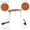 Flash Furniture Round 60 W, 60 L, 30 H, Chrome, Laminate, Particleboard, Steel, Wood Grain XU-GRP-A60-HCIRC-OAK-T-A-CAS-GG - alternate 8